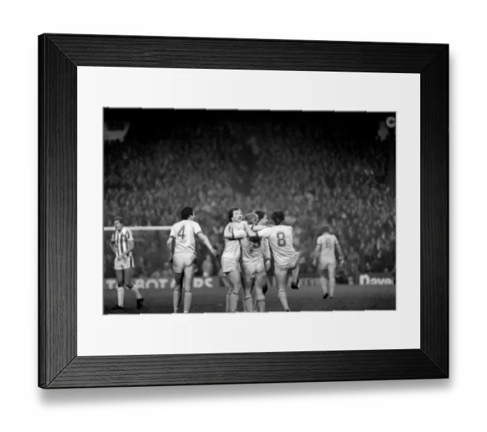 Framed Print : English League Division One match. Stoke City 1 v Leeds United 2 Framed Print : English League Division One match. Stoke City 1 v Leeds United 2