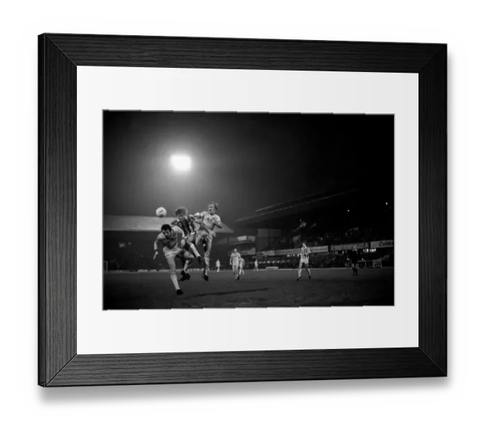 Framed Print : English League Division One match. Stoke City 1 v Leeds United 2