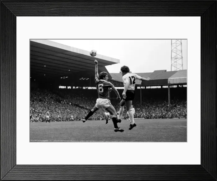 Framed Print : Manchester United 1 v. Swansea 0. Division 1 Football. September 1981 MF03-20-050