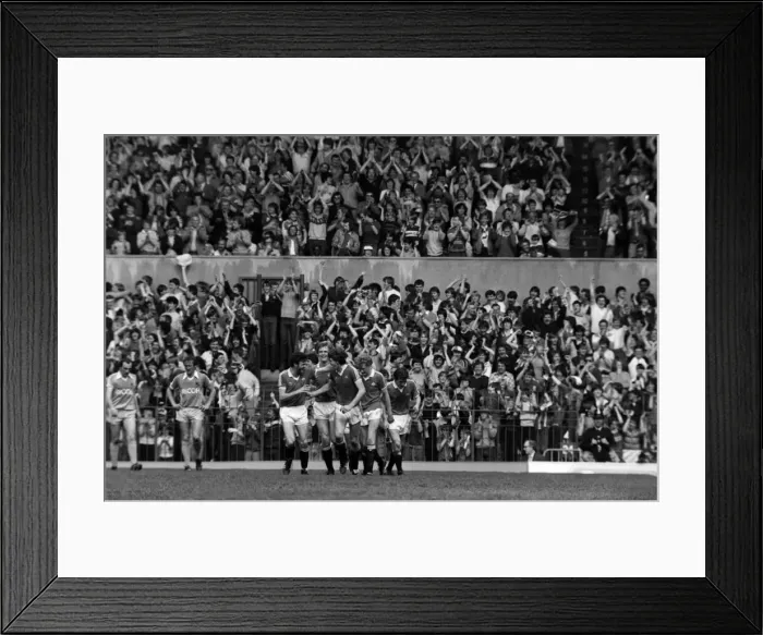 Framed Print : Manchester United 2 v. Stoke City 0. Division 1 Football. May 1982 MF07-02-092