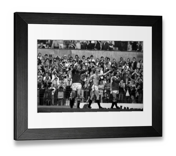 Framed Print : Manchester United 2 v. Stoke City 0. Division 1 Football. May 1982 MF07-02-060