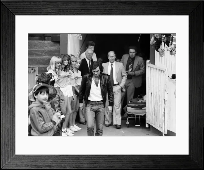 Framed Print : Manchester United 2 v. Stoke City 0. Division 1 Football. George Best and Bobby Charlton Framed Print : Manchester United 2 v. Stoke City 0. Division 1 Football. George Best and Bobby Charlton