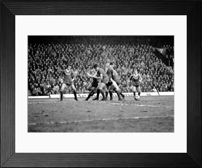 Framed Print : English League Division One match at Anfield. Liverpool 0 v Brighton