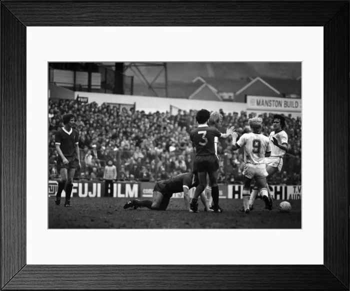 Framed Print : English League Division One match at Elland Road. Leeds United 0 v Liverpool 2 Framed Print : English League Division One match at Elland Road. Leeds United 0 v Liverpool 2