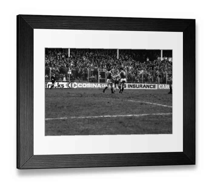 Framed Print : English League Division One match. Notts County 1 v Manchester United 3