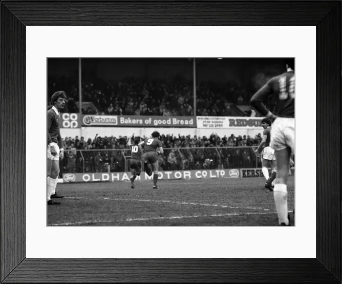 Framed Print : English League Division Two match. Oldham Athletic 0 v Blackburn Rovers 3 Framed Print : English League Division Two match. Oldham Athletic 0 v Blackburn Rovers 3
