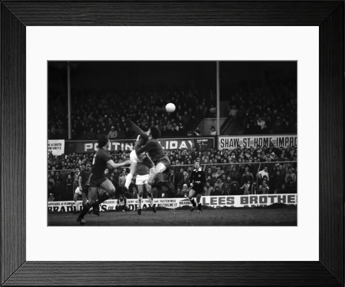 Framed Print : English League Division Two match. Oldham Athletic 0 v Blackburn Rovers 3