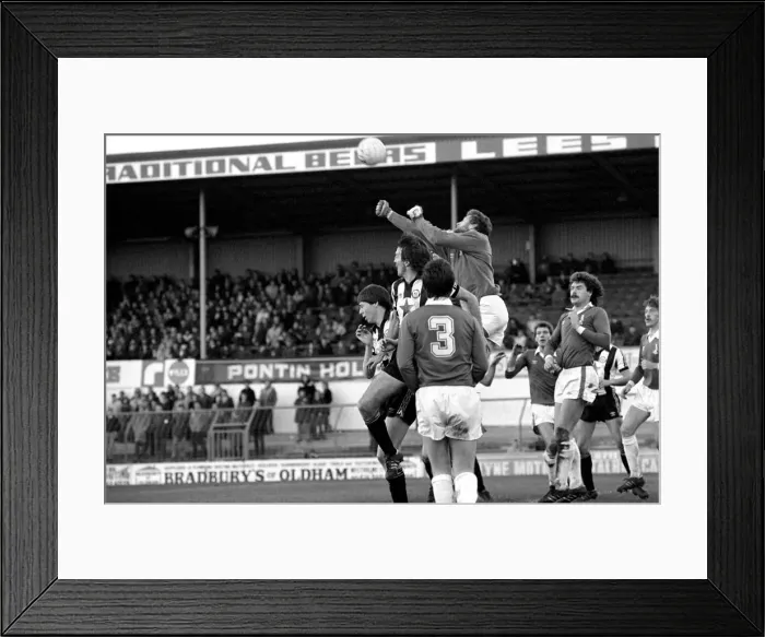 Framed Print : Oldham 3 v. Newcastle United 1. Division 2 Football October 1981 MF04-13-008 Framed Print : Oldham 3 v. Newcastle United 1. Division 2 Football October 1981 MF04-13-008