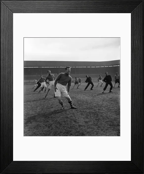 Framed Print : Actor Donald Howson in weight reducing training with Queens Park Rangers football club Framed Print : Actor Donald Howson in weight reducing training with Queens Park Rangers football club