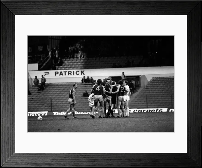 Framed Print : English League Division One match at Elland Road. Leeds United 3 v West Ham United 3