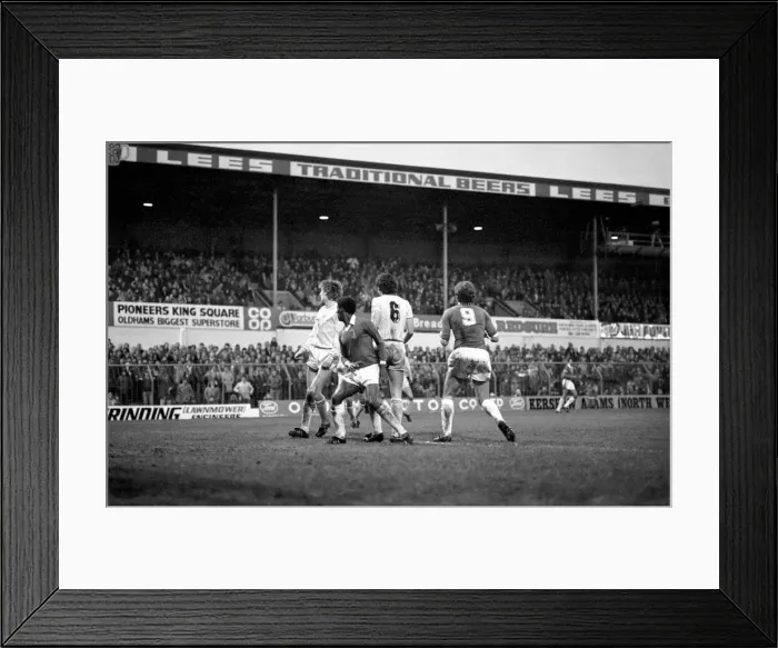 Framed Print : English League Division Two match. Oldham Athletic 1 v Chelsea 0