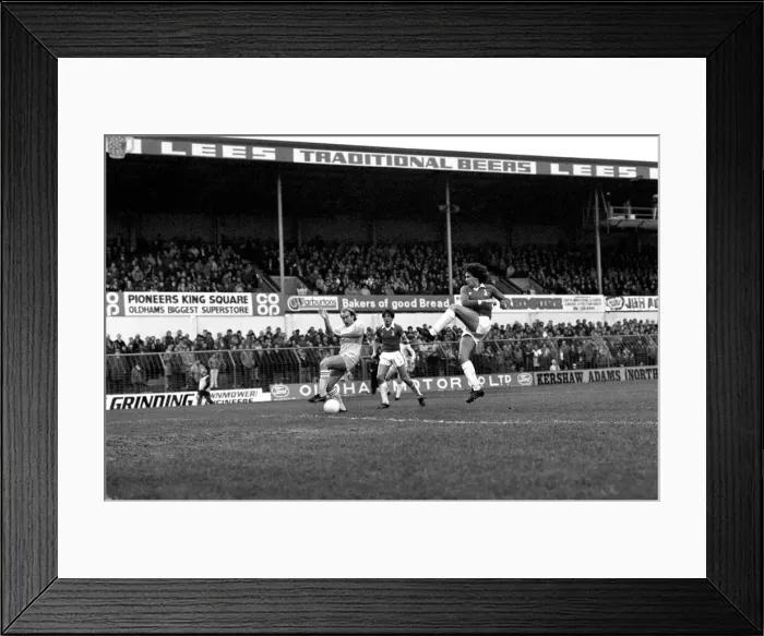 Framed Print : English League Division Two match. Oldham Athletic 1 v Chelsea 0