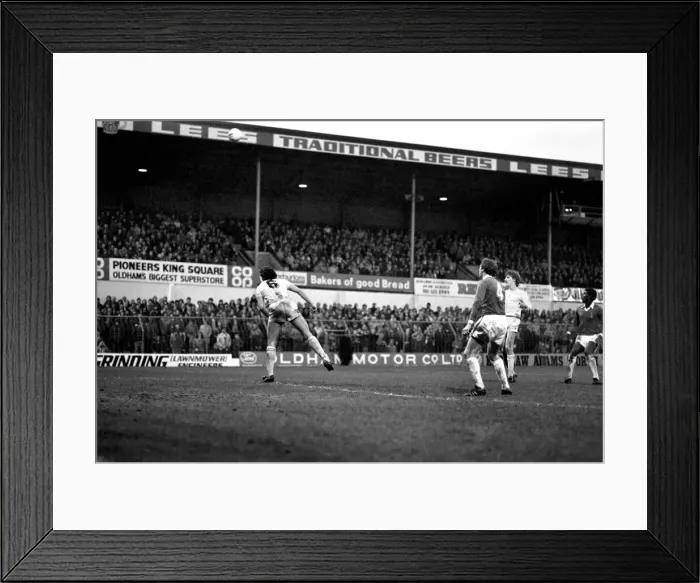 Framed Print : English League Division Two match. Oldham Athletic 1 v Chelsea 0 Framed Print : English League Division Two match. Oldham Athletic 1 v Chelsea 0