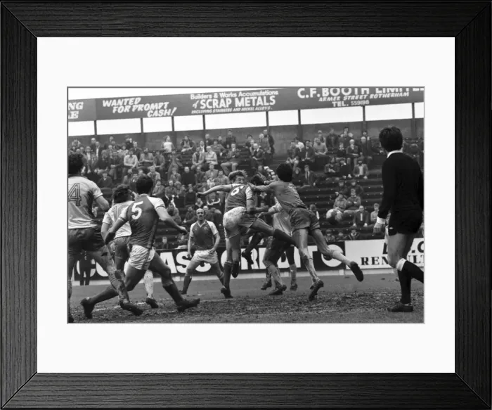 Framed Print : Rotherham United 3 v. Charlton Athletic 0. Division Three Football