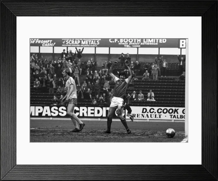 Framed Print : Rotherham United 3 v. Charlton Athletic 0. Division Three Football