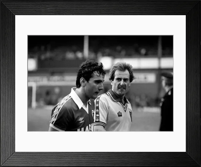 Framed Print : Everton 0 v. Norwich City 2. Division One Football. April 1981 Framed Print : Everton 0 v. Norwich City 2. Division One Football. April 1981