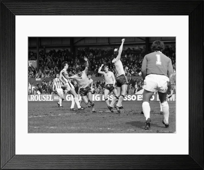 Framed Print : Stoke 0 v. Sunderland 1. April 1982 MF06-28-041 Local Caption Division 1 Football Framed Print : Stoke 0 v. Sunderland 1. April 1982 MF06-28-041 Local Caption Division 1 Football