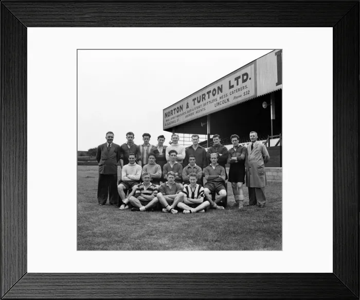 Framed Print : Lincoln City F. C Training. August 1952 C4001
