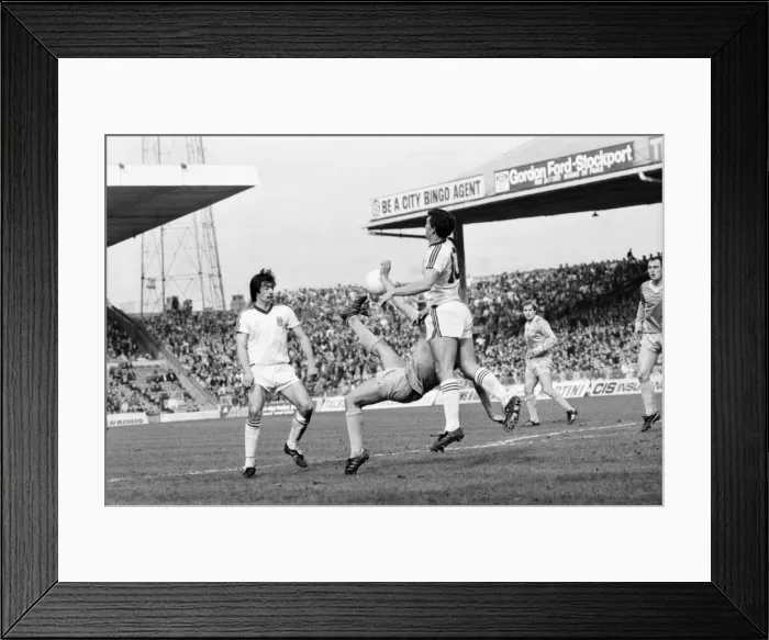 Framed Print : Manchester City 0 v. West Ham United 1. April 1982 MF06-23-018 Local Caption Framed Print : Manchester City 0 v. West Ham United 1. April 1982 MF06-23-018 Local Caption