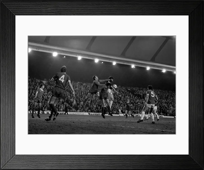 Framed Print : English League Division One match at Anfield. Liverpool 3 v Everton 1 Framed Print : English League Division One match at Anfield. Liverpool 3 v Everton 1