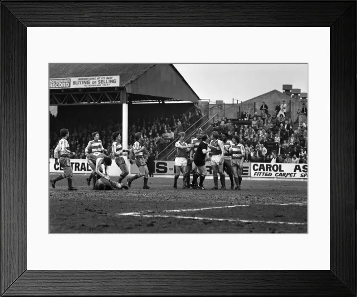 Framed Print : Rotherham United 1 v. Queens Park Rangers 0. March 1982 MF06-20-007 Local Caption Framed Print : Rotherham United 1 v. Queens Park Rangers 0. March 1982 MF06-20-007 Local Caption