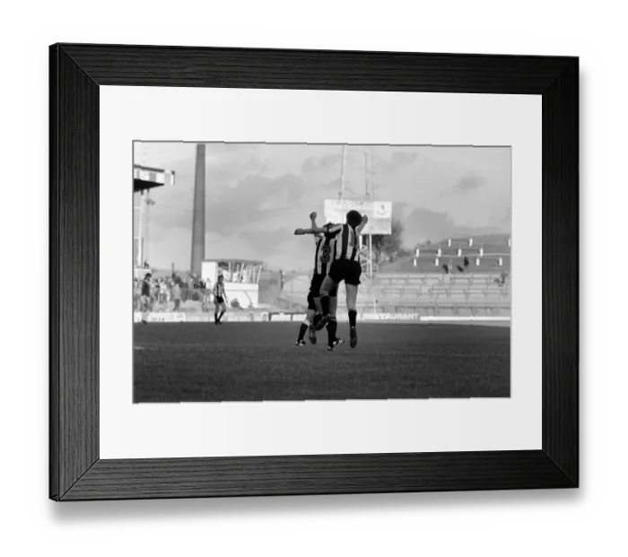 Framed Print : Oldham 3 v. Newcastle United 1. Division 2 Football October 1981 MF04-13-103