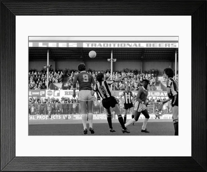 Framed Print : Oldham 3 v. Newcastle United 1. Division 2 Football October 1981 MF04-13-028