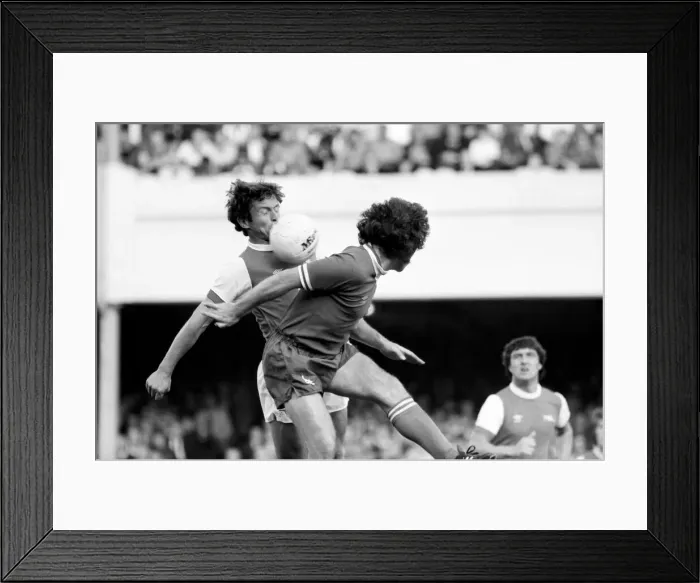 Framed Print : Division 1 football. Arsenal 1 v. Leicester 0. October 1980 LF04-38-047 Framed Print : Division 1 football. Arsenal 1 v. Leicester 0. October 1980 LF04-38-047