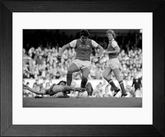 Framed Print : Division 1 football. Arsenal 1 v. Leicester 0. October 1980 LF04-38-027 Framed Print : Division 1 football. Arsenal 1 v. Leicester 0. October 1980 LF04-38-027