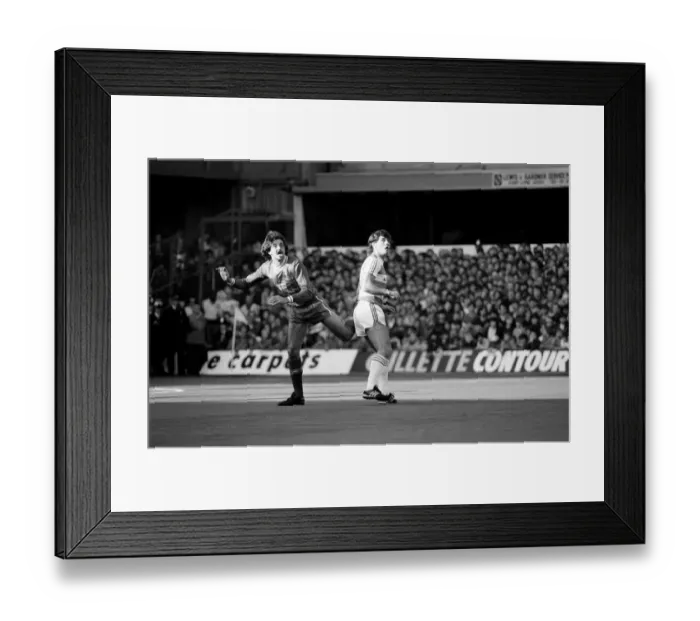 Framed Print : Division 1 football. Queens Park Rangers 0 v. Liverpool 1. October 1983 LF14-09-030