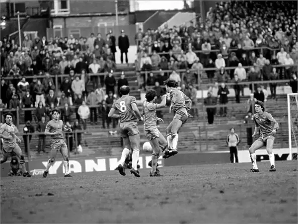 Division 2 football. Chelsea 1 v. Derby County 3. February 1983 LF12-27-005