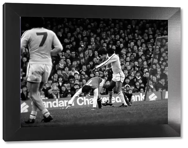 Arsenal 0 v. Leeds United 1. Division 1 football. January 1980 LF01-01-053