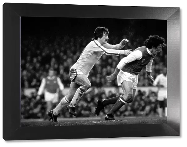Arsenal 0 v. Leeds United 1. Division 1 football. January 1980 LF01-01-055