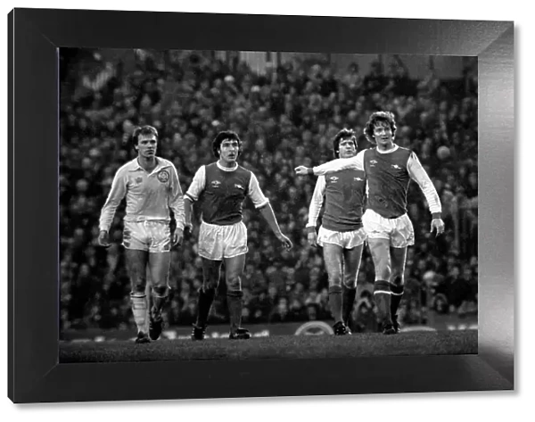 Arsenal 0 v. Leeds United 1. Division 1 football. January 1980 LF01-01-052
