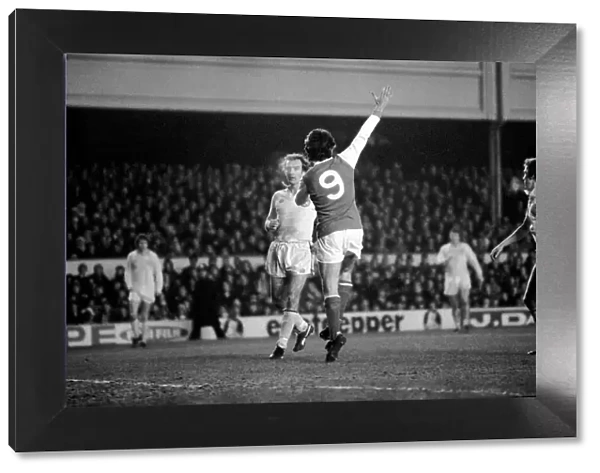 Arsenal 0 v. Leeds United 1. Division 1 football. January 1980 LF01-01-066