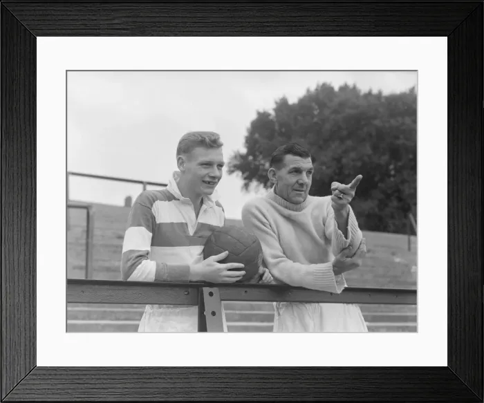 Framed Print : George Crickson, 16 due to sign for QPR on birthday next week with Manager Dave Magnall Framed Print : George Crickson, 16 due to sign for QPR on birthday next week with Manager Dave Magnall