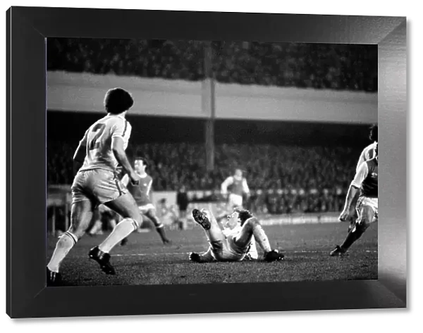 Arsenal 0 v. Leeds United 1. Division 1 football. January 1980 LF01-01-029