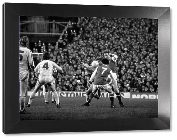 Arsenal 0 v. Leeds United 1. Division 1 football. January 1980 LF01-01-001