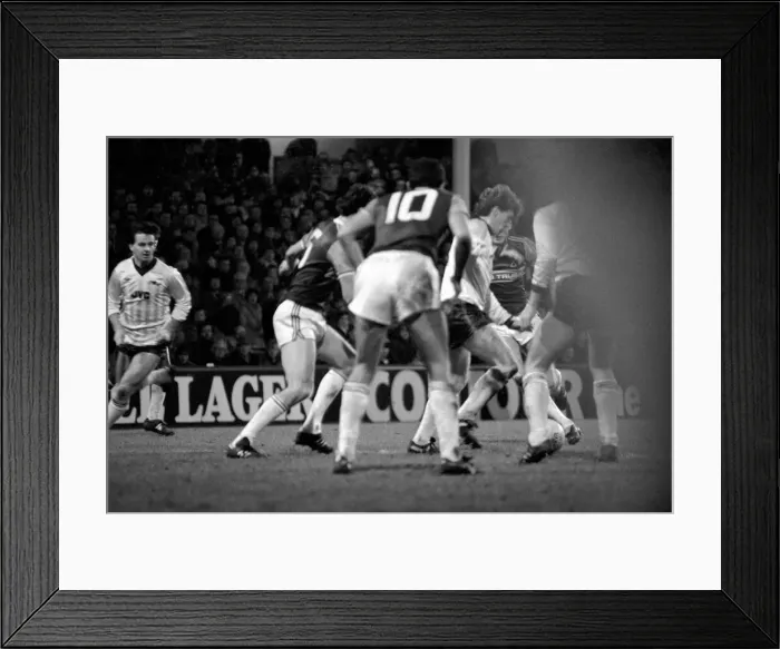 Framed Print : Division 1 football. West Ham United 3 v. Arsenal 1. December 1983 LF14-33-035