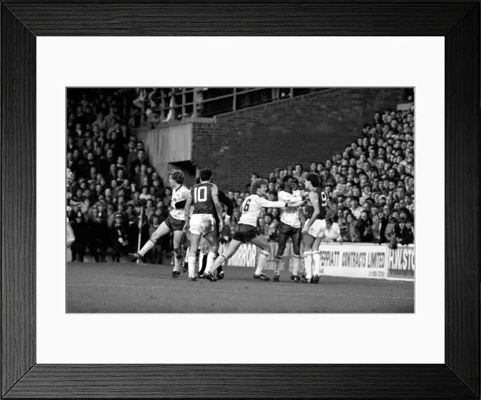 Framed Print : Division 1 football. West Ham United 3 v. Arsenal 1. December 1983 LF14-33-033