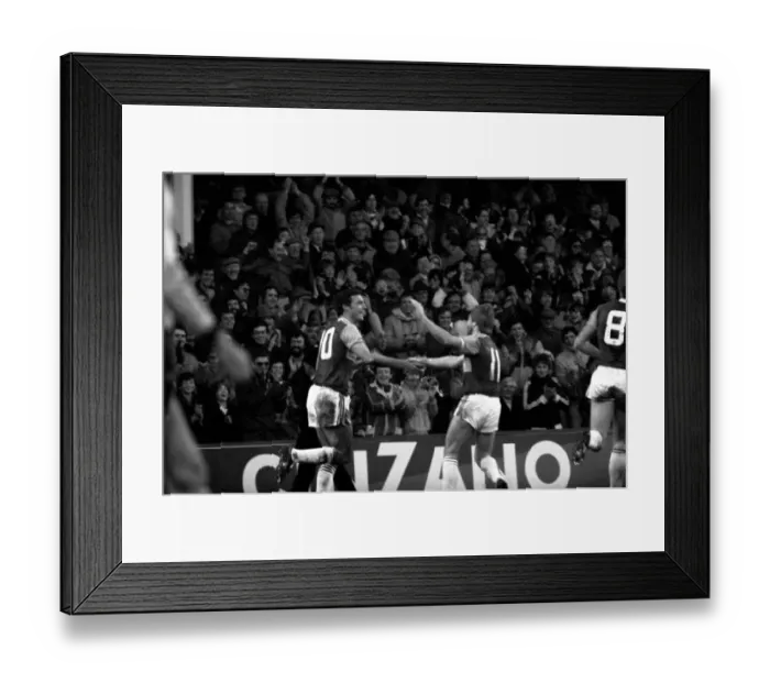 Framed Print : Division 1 football. West Ham United 3 v. Arsenal 1. December 1983 LF14-33-067 Framed Print : Division 1 football. West Ham United 3 v. Arsenal 1. December 1983 LF14-33-067
