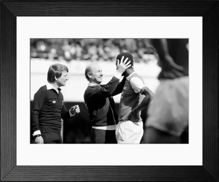 Framed Print : Division 1 football. Arsenal 2 v. Nottingham Forest 0. April 1982 LF09-08-014