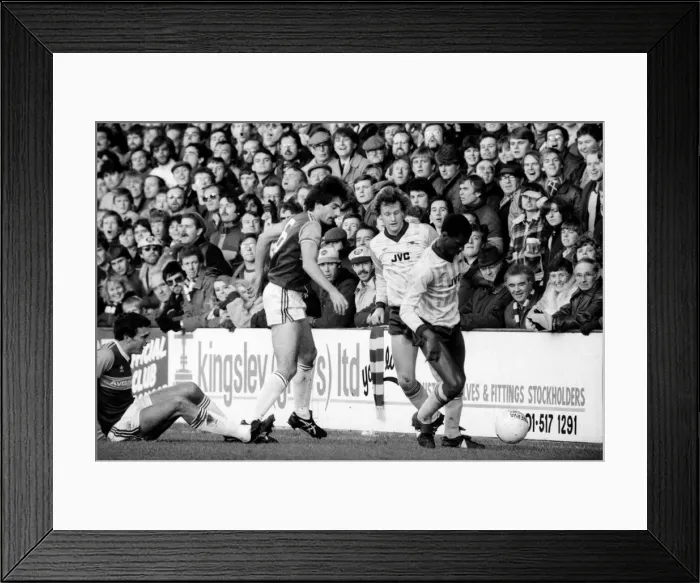 Framed Print : Division 1 football. West Ham United 3 v. Arsenal 1. December 1983 LF14-33-062