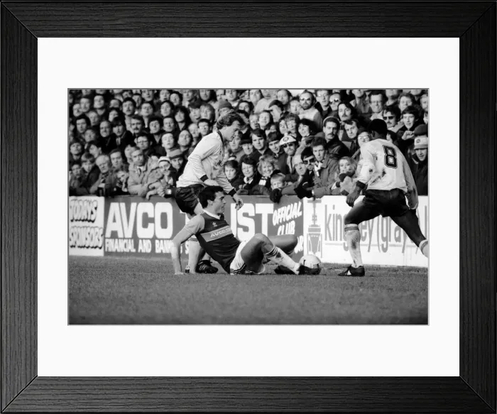 Framed Print : Division 1 football. West Ham United 3 v. Arsenal 1. December 1983 LF14-33-080 Framed Print : Division 1 football. West Ham United 3 v. Arsenal 1. December 1983 LF14-33-080