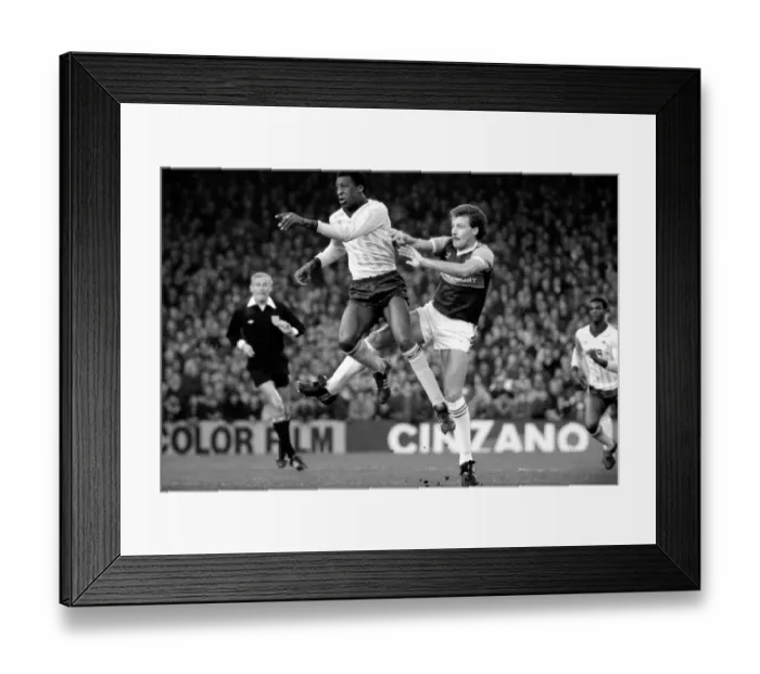 Framed Print : Division 1 football. West Ham United 3 v. Arsenal 1. December 1983 LF14-33-004 Framed Print : Division 1 football. West Ham United 3 v. Arsenal 1. December 1983 LF14-33-004