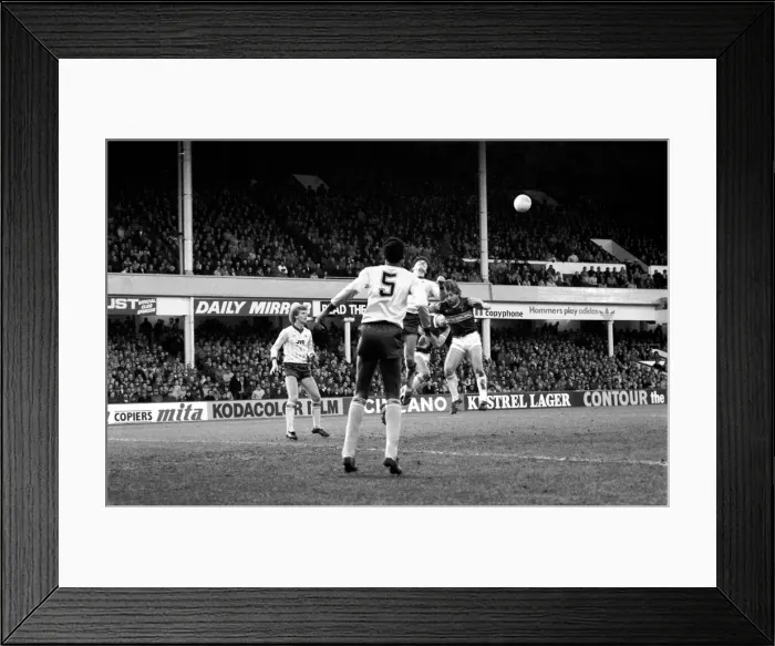 Framed Print : Division 1 football. West Ham United 3 v. Arsenal 1. December 1983 LF14-33-070 Framed Print : Division 1 football. West Ham United 3 v. Arsenal 1. December 1983 LF14-33-070