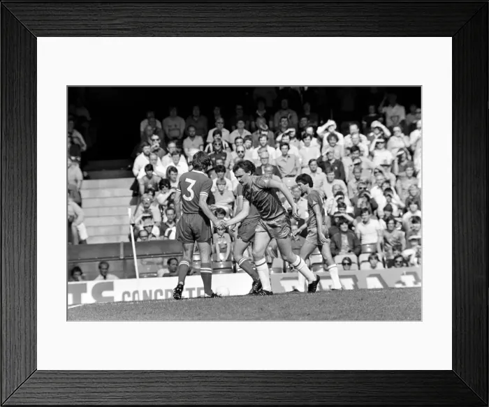 Framed Print : English League Division Two match at Stamford Bridge. Chelsea 1 v Leicester City 1 Framed Print : English League Division Two match at Stamford Bridge. Chelsea 1 v Leicester City 1