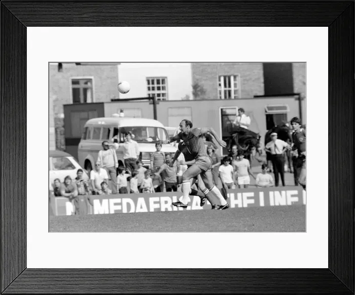 Framed Print : English League Division Two match at Stamford Bridge. Chelsea 1 v Leicester City 1 Framed Print : English League Division Two match at Stamford Bridge. Chelsea 1 v Leicester City 1