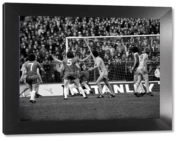 Chelsea 1 v. Cardiff 0. Division 2 football. March 1980 LF01-34-076