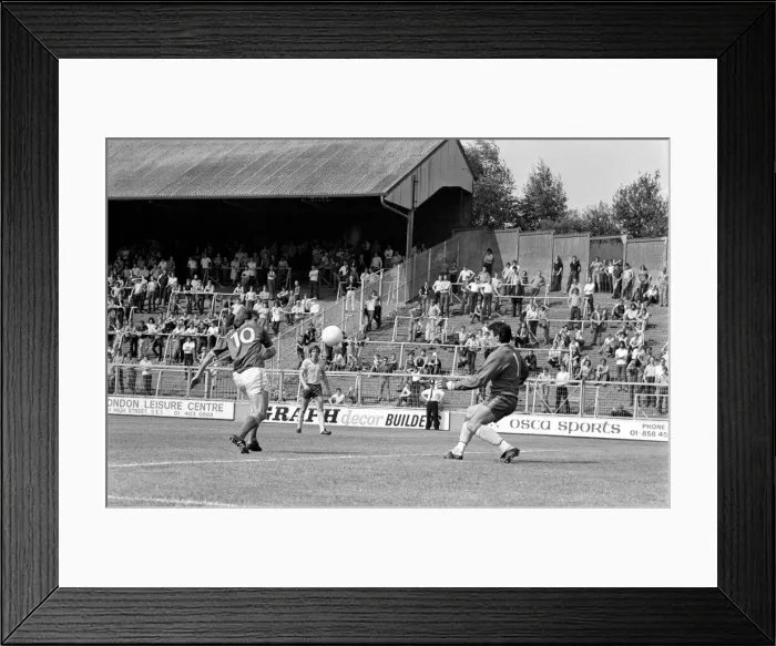 Framed Print : Pre-season friendly-Millwall v. Chelsea. August 1980 LF04-01-031